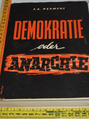 Hermens - Demokratie oder anarchie? - Metzner Verlag
